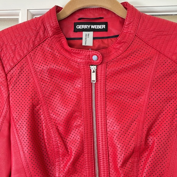 Gerry Weber red leather jacket - Picture 4 of 9